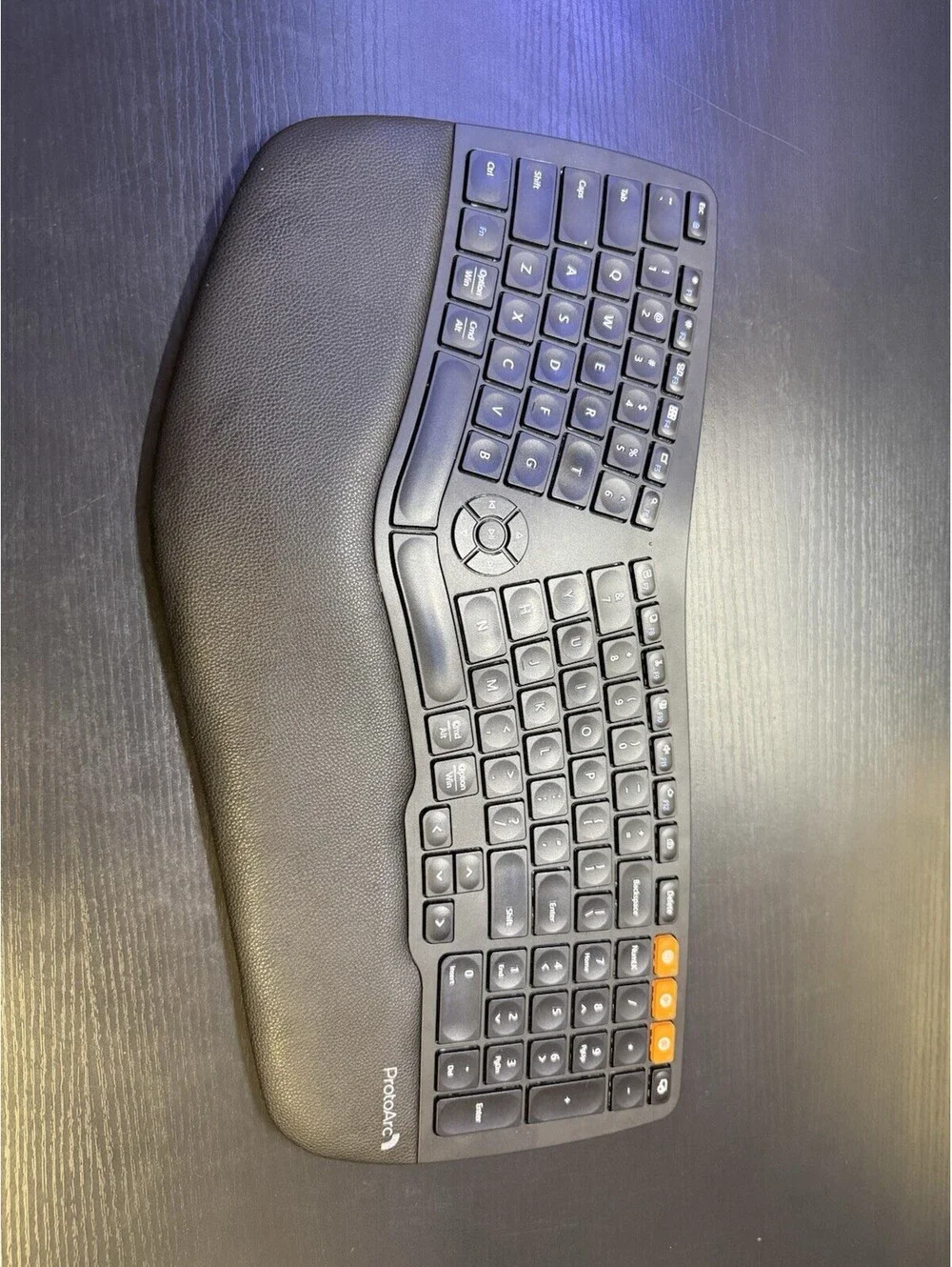 ProtoArc EK01 Plus Ergonomic Wireless Keyboard Bluetooth 2.4G Backlit Black